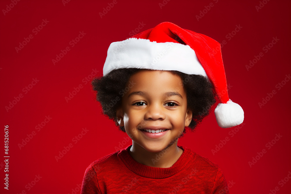 Generative AI portrait of small funny child wearing carnival x-mas costume over background Generative AI portrait of small funny child wearing carnival x-mas costume over background