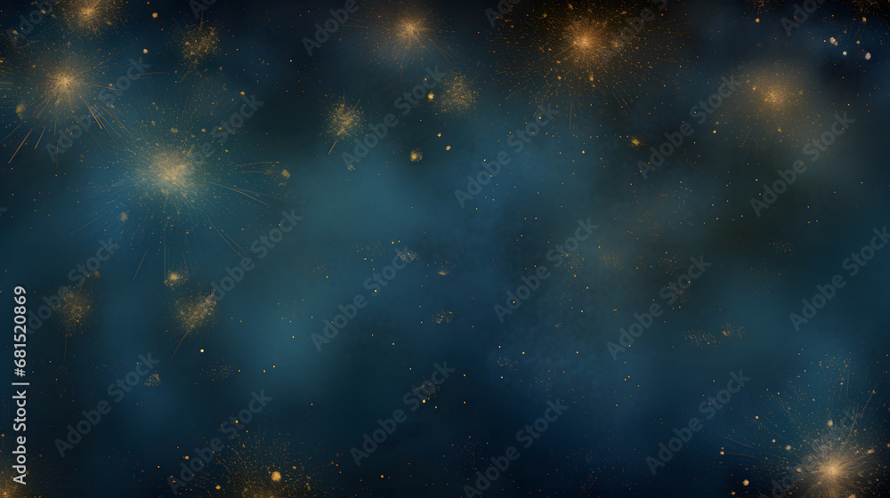 Fototapeta premium New year Dark background with fireworks