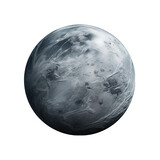 Slate Grey Planet Isolated on Transparent or White Background, PNG