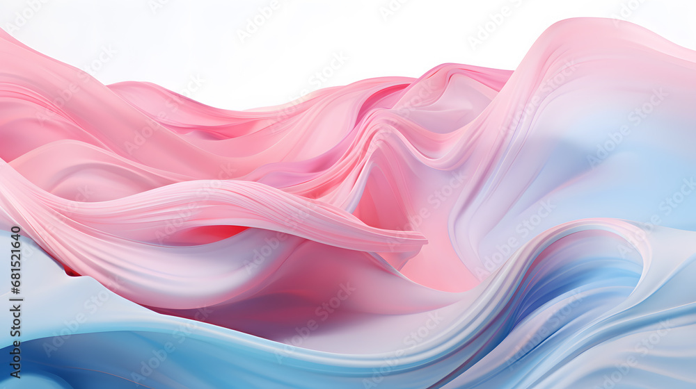 Abstract pink and blue floating fabric wave design wallpaper Abstract pink and blue floating fabric wave design wallpaper