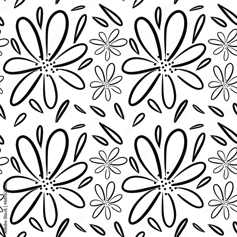 Seamless floral pattern element vector shape doodle plant abstract texture background illustration for digital paper and print materials. Seamless floral pattern element vector shape doodle plant abstract texture background illustration for digital paper and print materials.