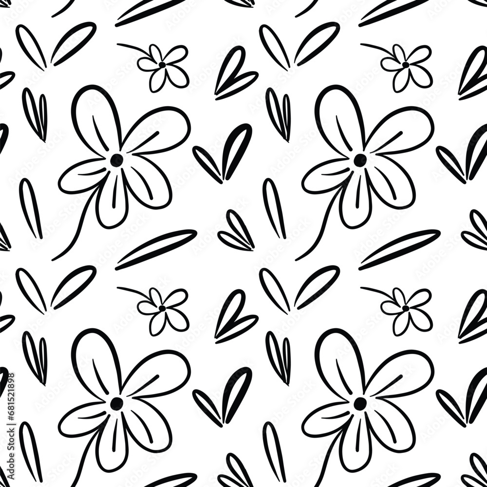 Seamless floral pattern element vector shape doodle plant abstract texture background illustration for digital paper and print materials. Seamless floral pattern element vector shape doodle plant abstract texture background illustration for digital paper and print materials.