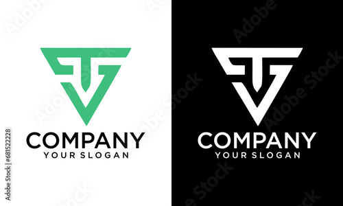 Creative and Minimalist Letter ST TS Logo Design Icon