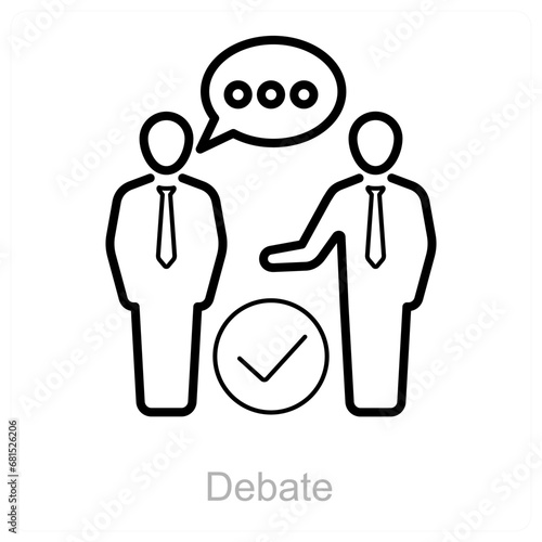 Debate and discuss icon concept