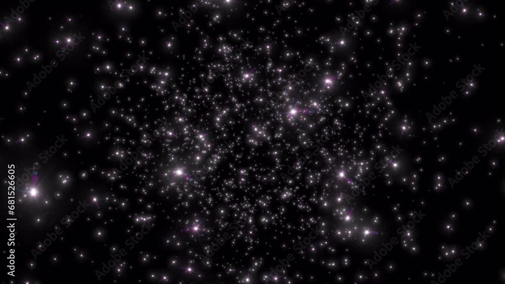 Loop glow white blue pink stars particles falling down animation on ...