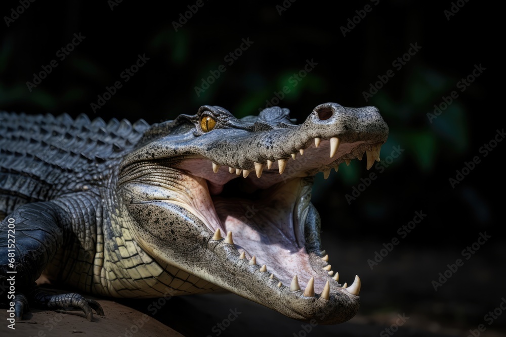 Fototapeta premium Crocodile Showing Its Open Mouth