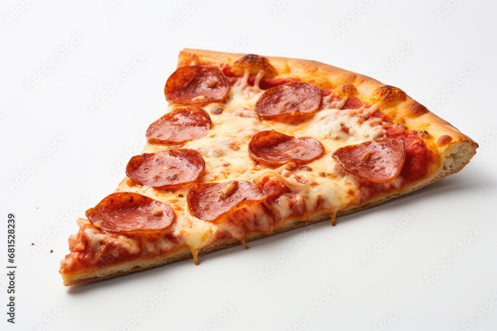 Supreme Pizza Slice On White Background Supreme Pizza Slice On White Background