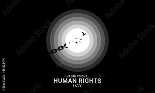 Human Rights Day. Creative Human Right day design for social media post.