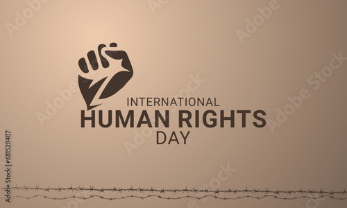 Human Rights Day. Creative Human Right day design for social media post.
