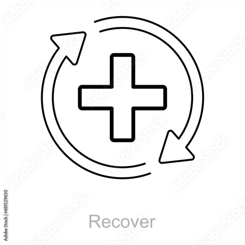 Recover and backup icon concept