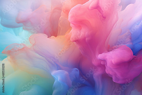 colorful smoke background material, Generative AI