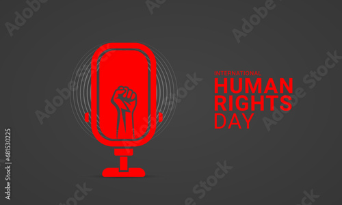 Human Rights Day. Creative Human Right day design for social media post.