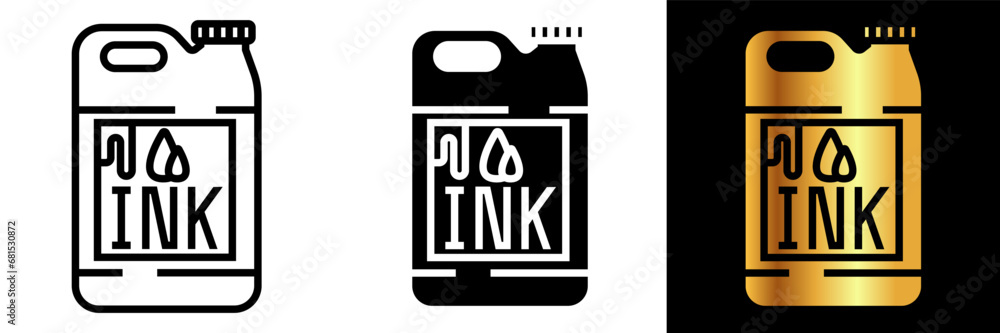 The Water-Based Ink icon represents an eco-friendly and versatile printing solution. 