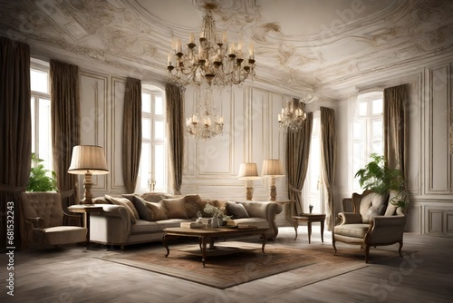 Classical interior of living room