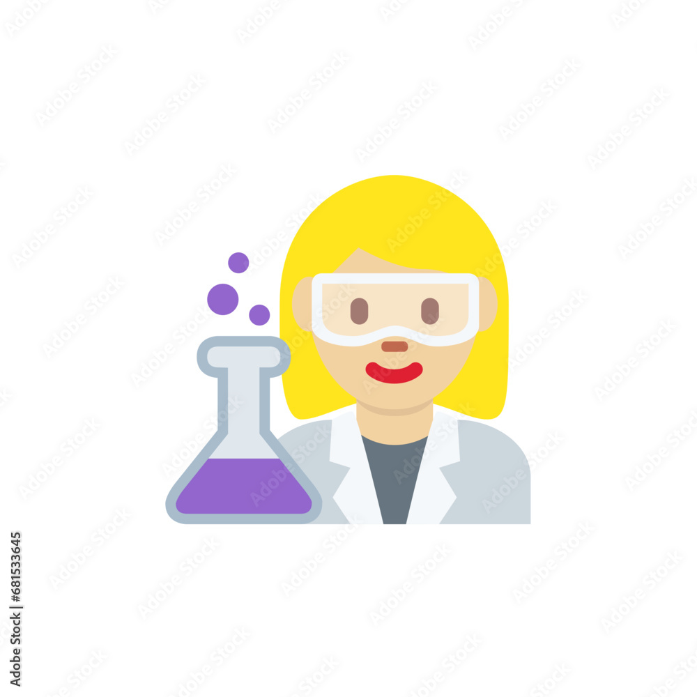 Woman Scientist: Medium-Light Skin Tone Woman Scientist: Medium-Light Skin Tone
