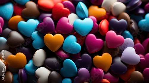 Valentines Day Seamless Pattern Rainbows Hearts,Valentine Day Background, Background For Banner, HD