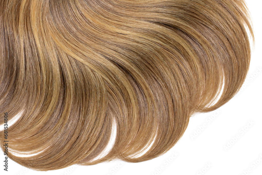 Natural hair on white background Natural hair on white background
