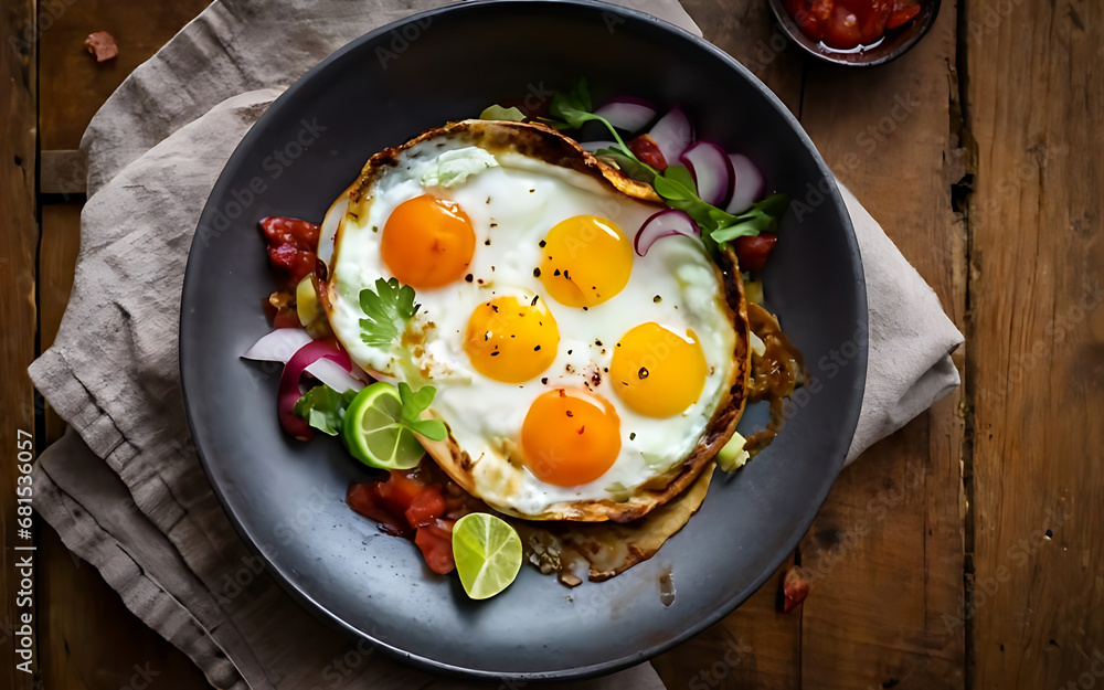 Capture the essence of Huevos Rancheros in a mouthwatering food photography shot Generative AI Capture the essence of Huevos Rancheros in a mouthwatering food photography shot Generative AI
