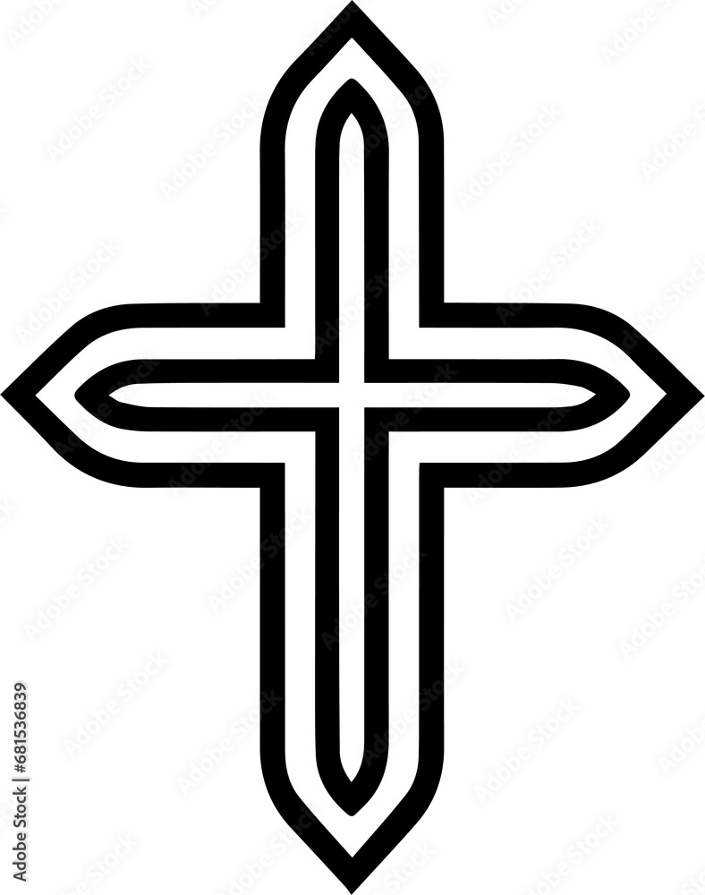 Obraz premium cross symbol 