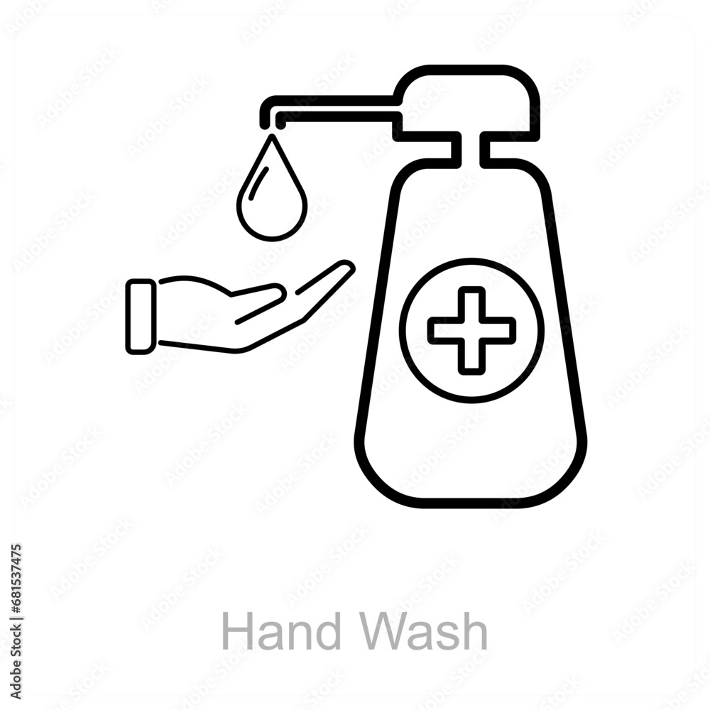 Handwash and clean icon concept Handwash and clean icon concept