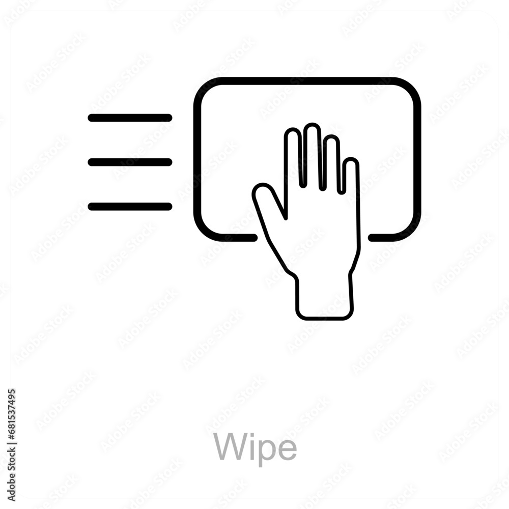 Wipe and clean icon concept Wipe and clean icon concept