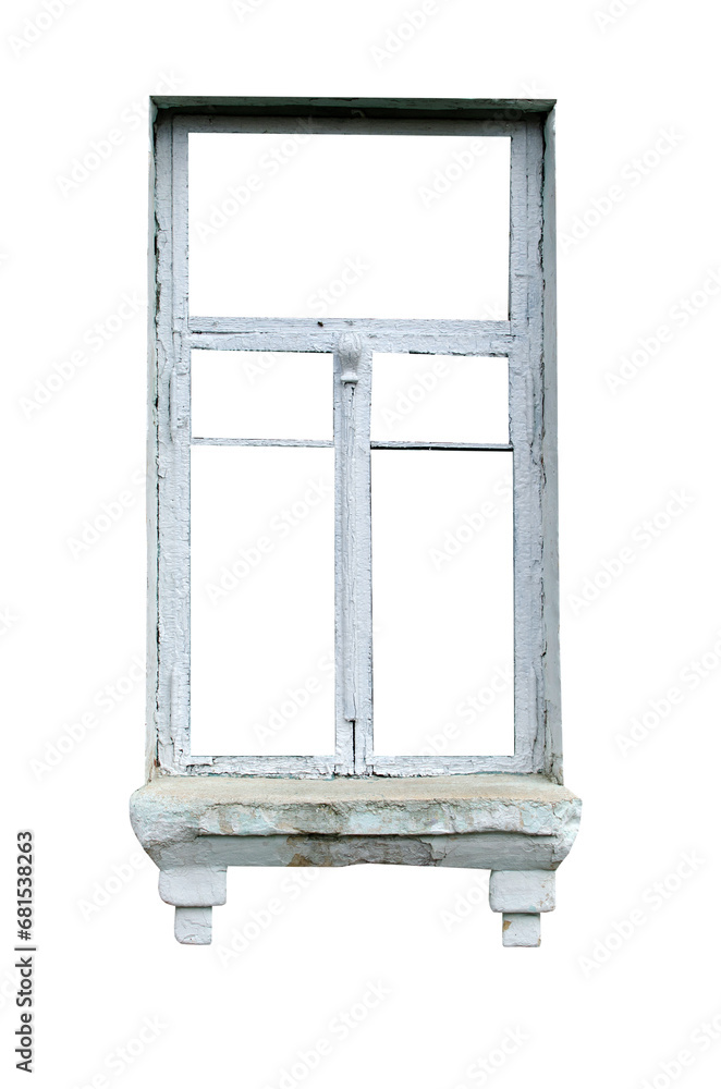 Olf frame of a window isolated Olf frame of a window isolated