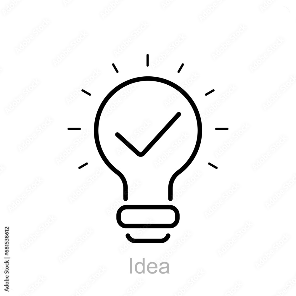 Idea and creative icon concept Idea and creative icon concept