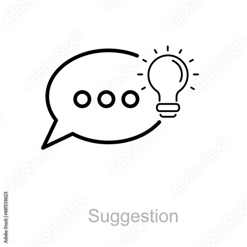Suggestion and idea icon concept 