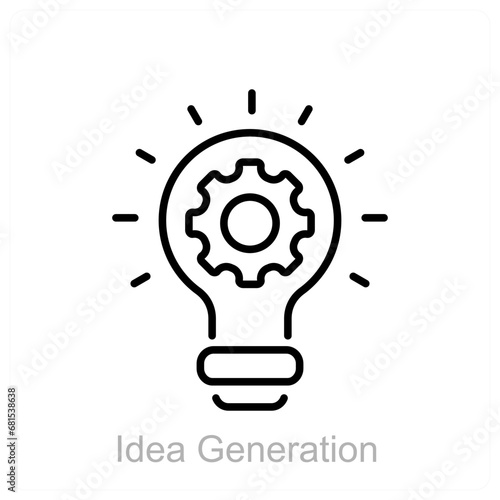 Idea Presentation and idea icon concept 