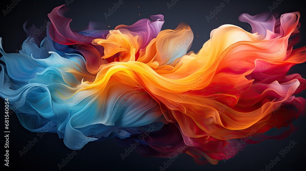 Mesmerizing Futuristic Abstract Desktop Wallpaper - Stunning Creative Visualization with Colorful Geometric Shapes, Innovation in Modern Technology, Digital Design Artistry. Generative AI