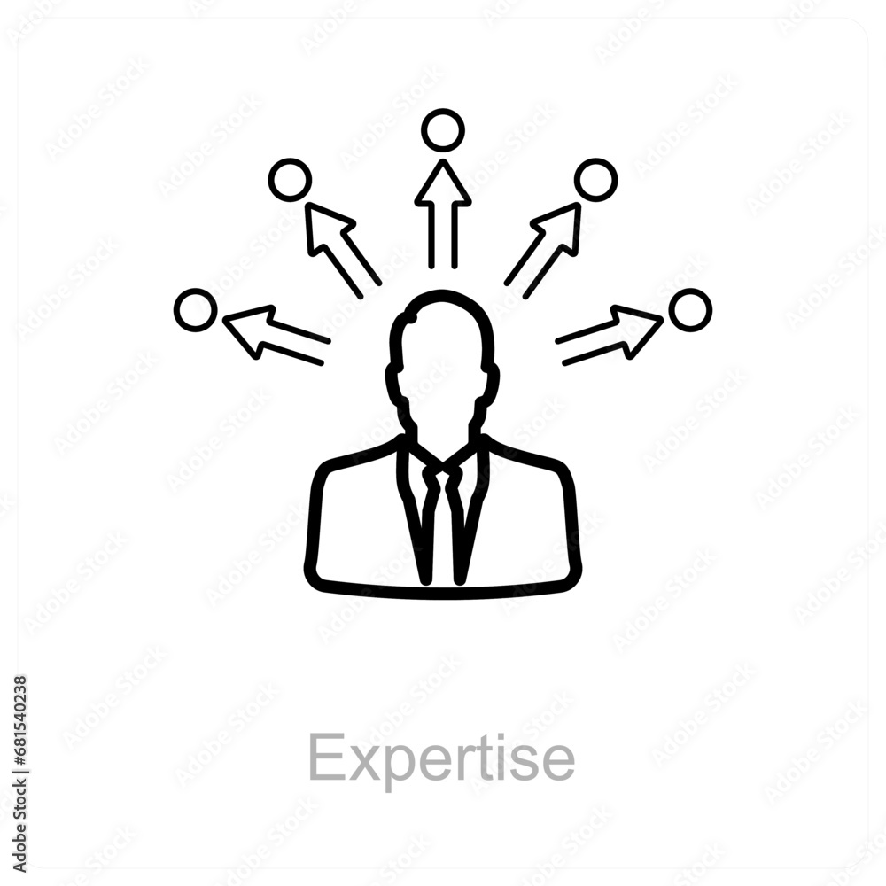 Expertise and expert icon concept Expertise and expert icon concept