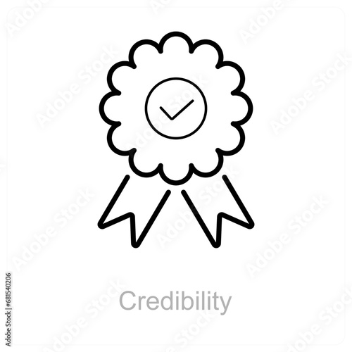 Credibility and customer icon concept 