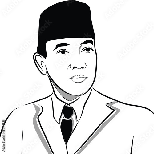 Jakarta, Indonesia. November 10, 2023. Dr. Ir. H. Soekarno was the first President of the Republic of Indonesia who served in the period 1945–1967. He was a struggle figure who played an important rol