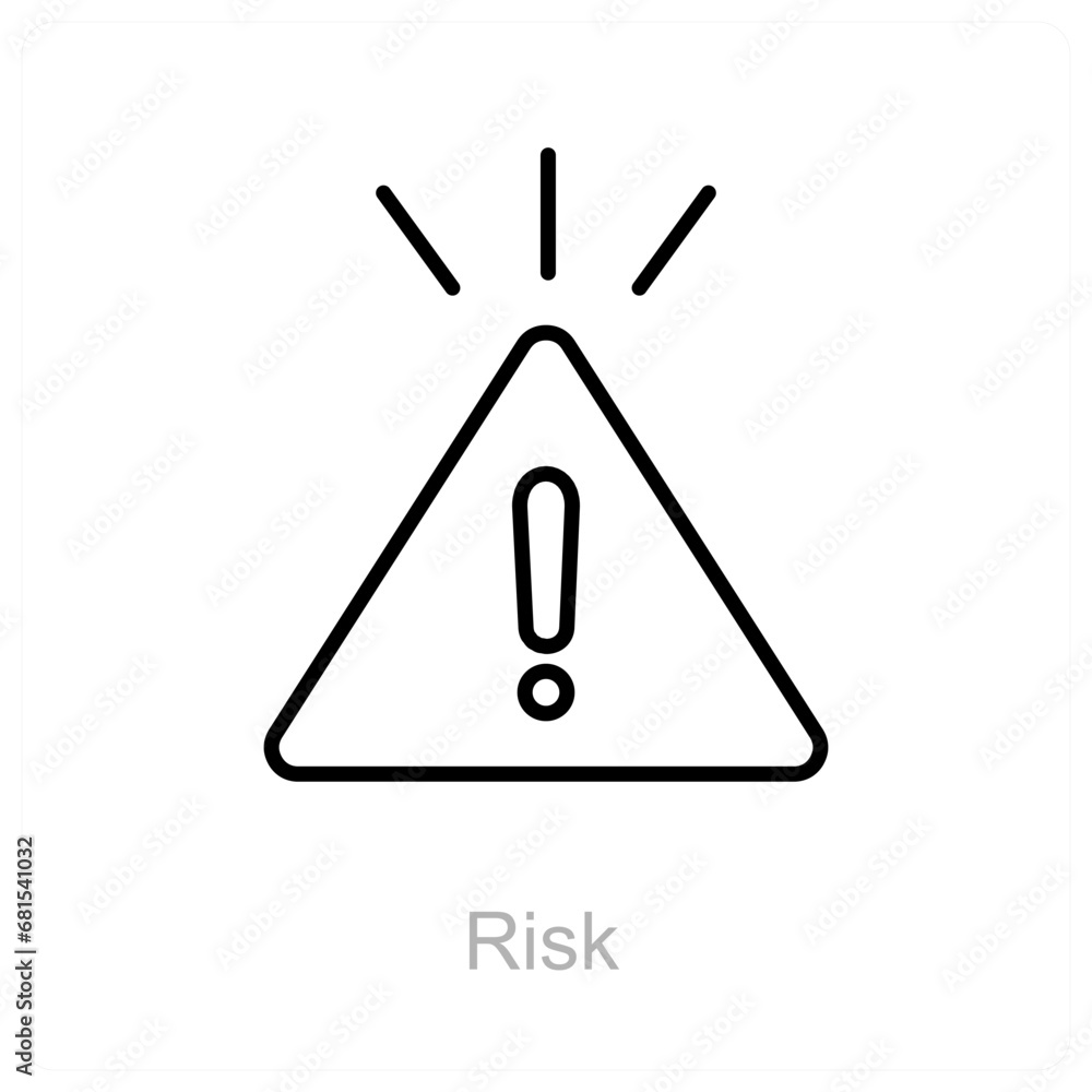 Risk and alert icon concept Risk and alert icon concept