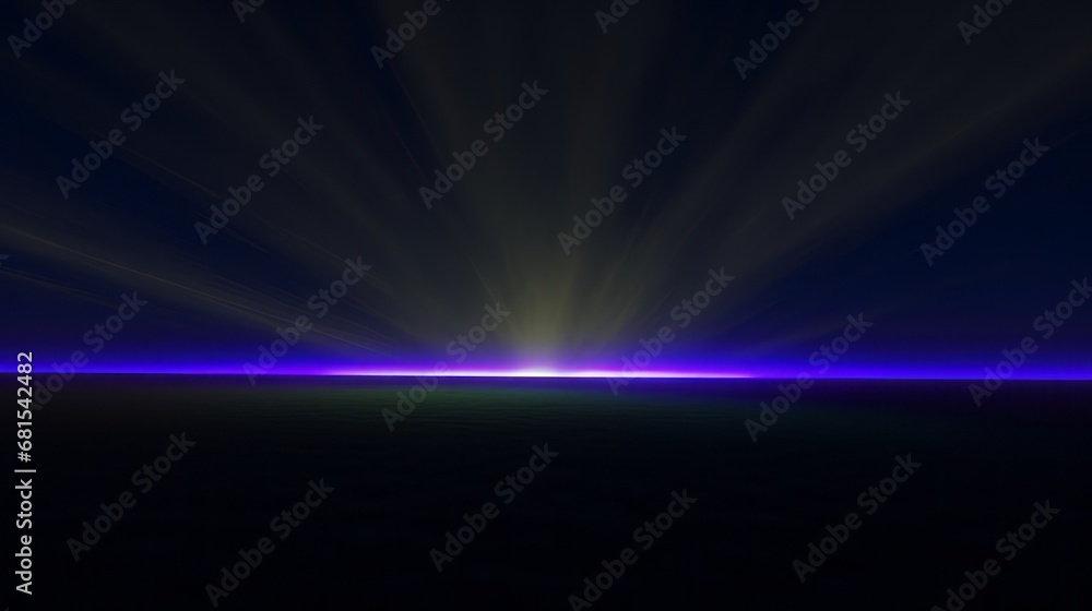 Background with digital event horizon line, abstract and geometrical in neon colors