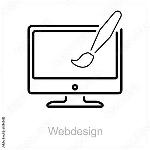 Webdesign and web icon concept 