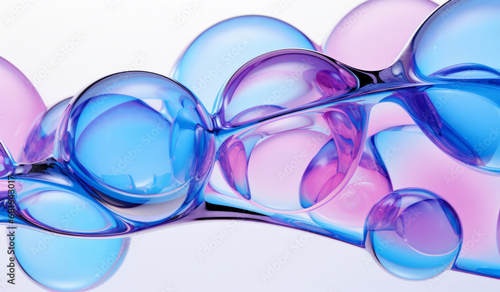 Iridescent, bubble and wave flow render on a white background for design, abstract wallpaper or backdrop. Colourful, vibrant and holographic closeup of curves for science, 3d art and creativity Iridescent, bubble and wave flow render on a white background for design, abstract wallpaper or backdrop. Colourful, vibrant and holographic closeup of curves for science, 3d art and creativity