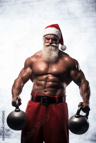 muscular santa claus