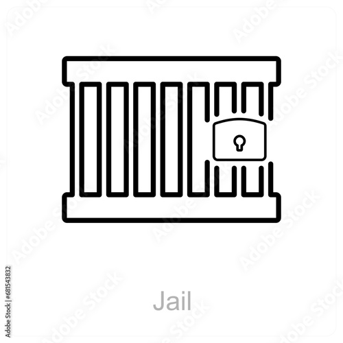 Jail and prison icon concept