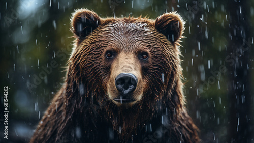 bear on a mountain river
