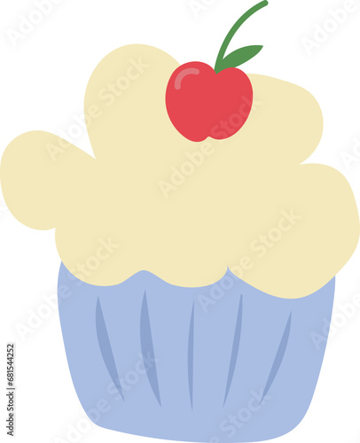 Adorable cupcake illustration