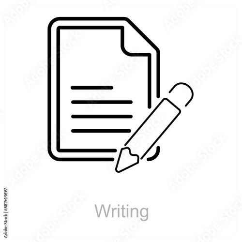 Writing and edit icon concept