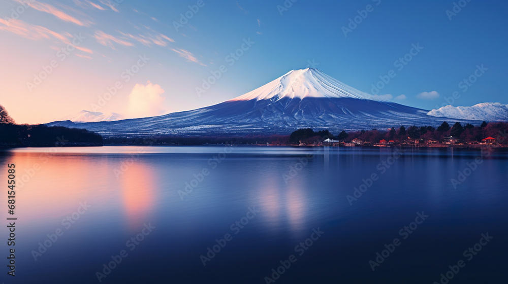 A Large Mountain Reflected in a Lake. Generative Ai A Large Mountain Reflected in a Lake. Generative Ai