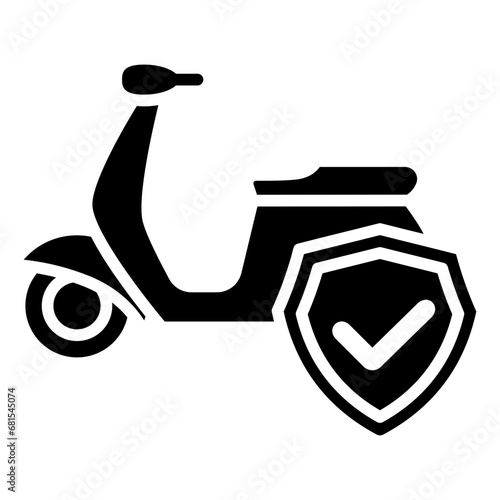 Travel Insurance glyph icon, related to transportation, ride sharing theme.