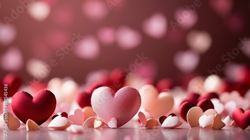 Hearts Seamless Holiday Background,Valentine Day Background, Background For Banner, HD