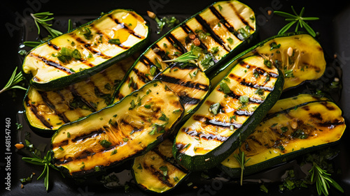 roasted zucchini with spices and herbs