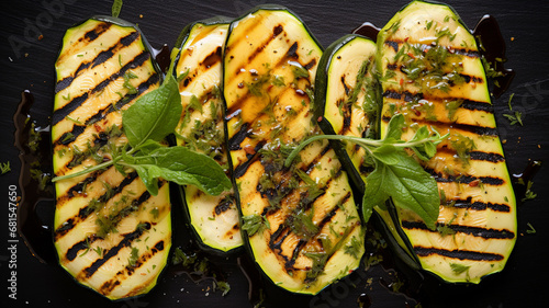 roasted zucchini with spices and herbs