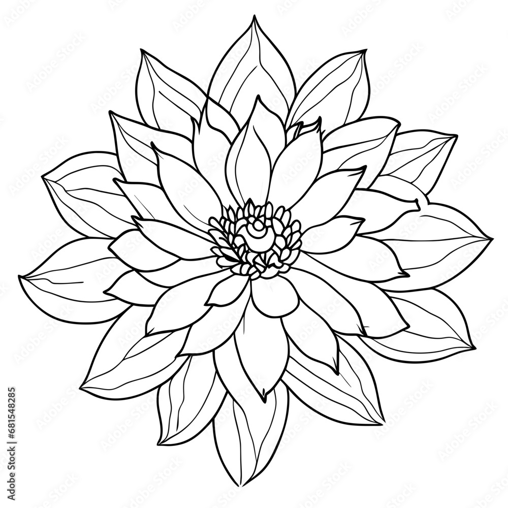 Fototapeta premium black and white flower