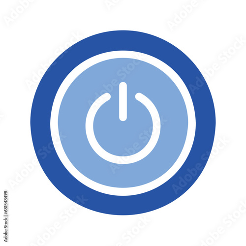 Start Button Glyph Blue Icon