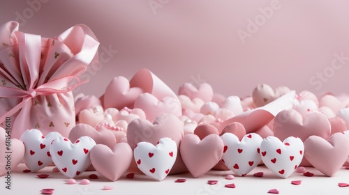 Pink Seamless Pattern Valentines Day White,Valentine Day Background, Background For Banner, HD